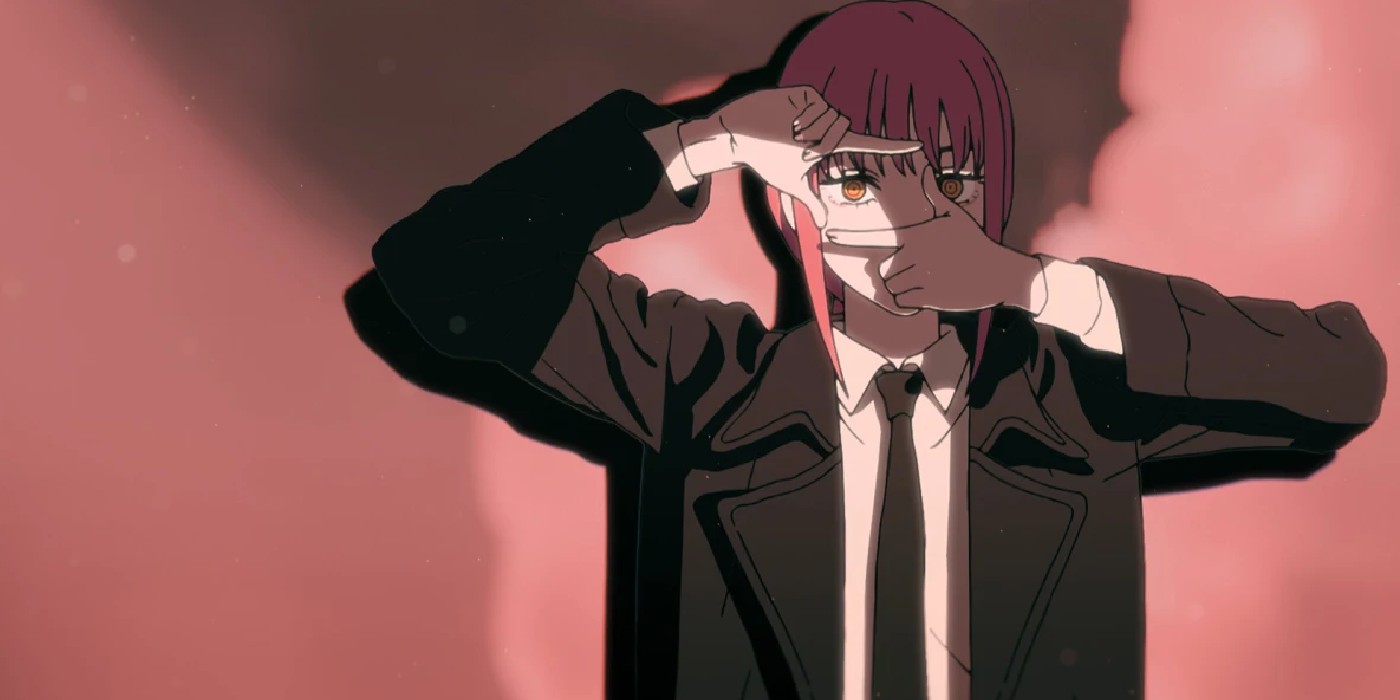 Chainsaw Man's Makima making a box with her fingers