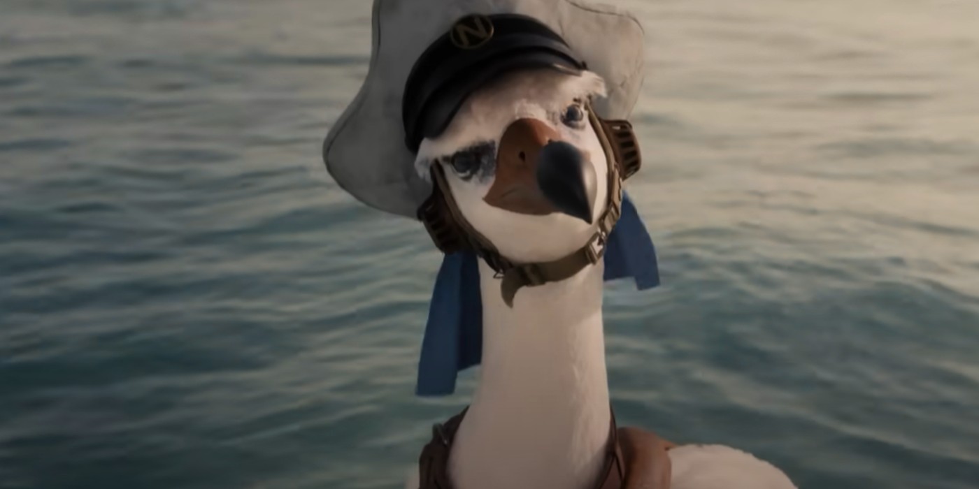 Still of a bird from the One Piece live-action trailer