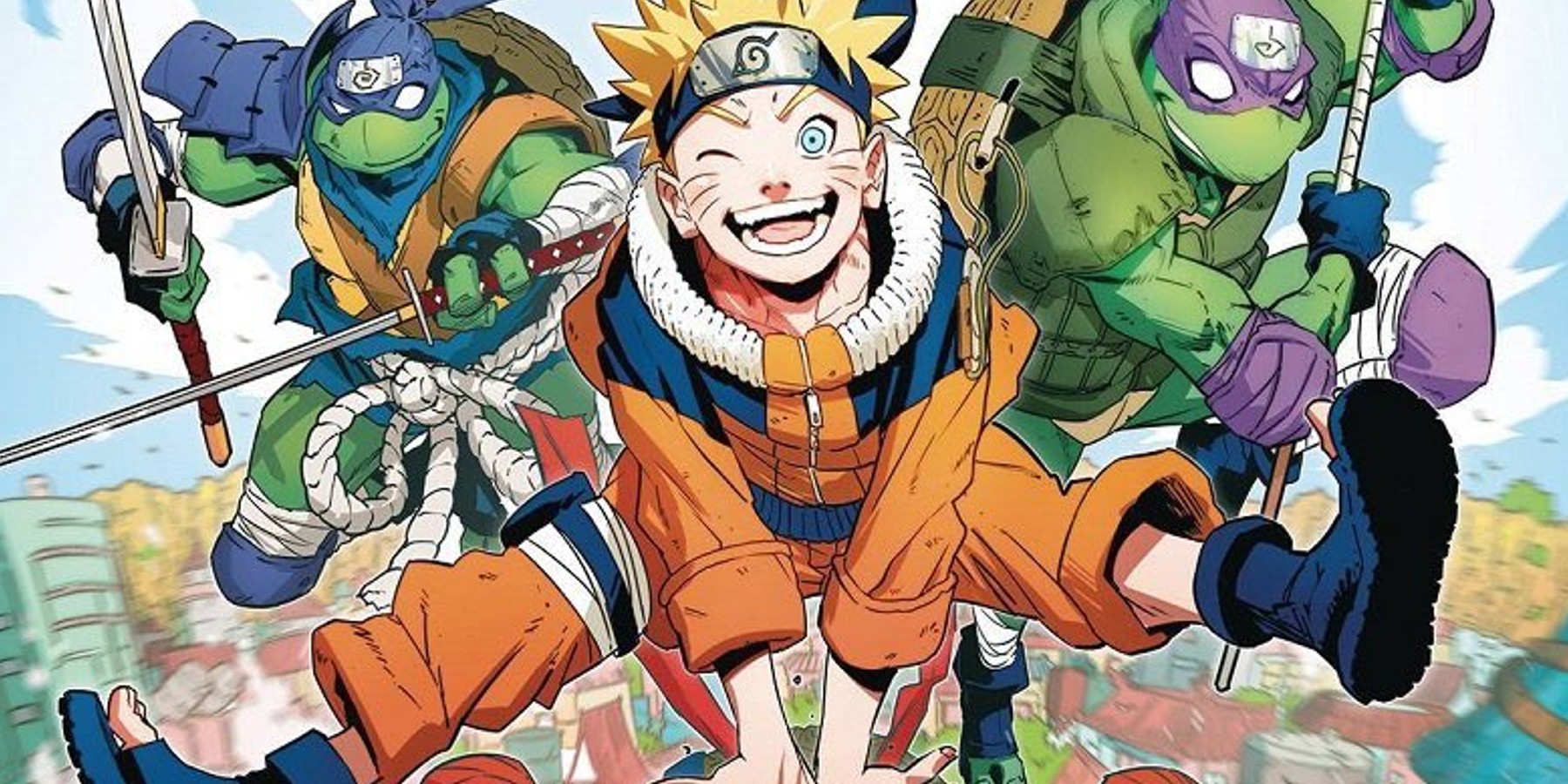 Naruto x Teenage Mutant Ninja Turtle IDW comic illustration