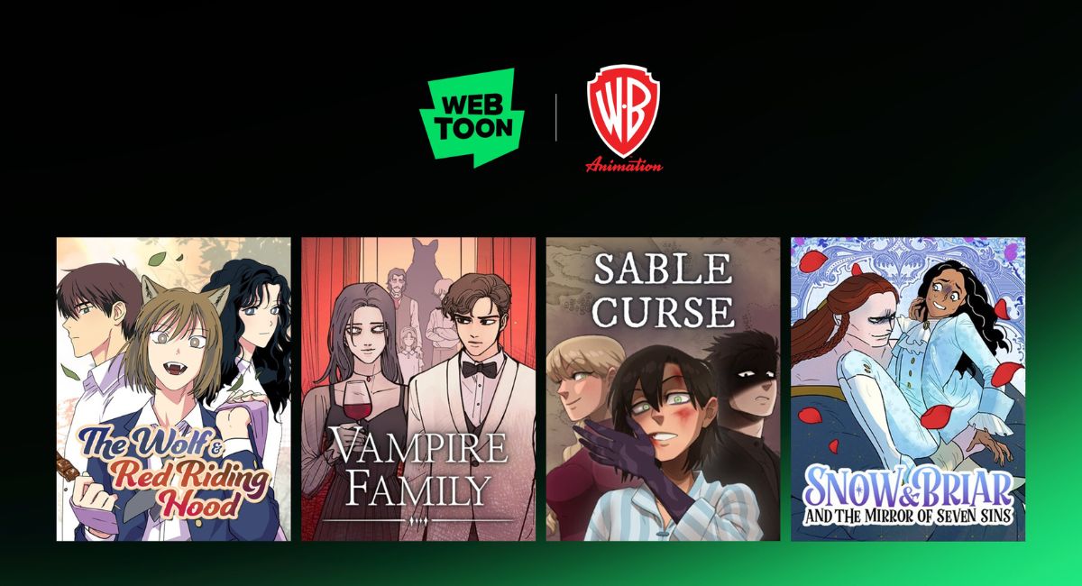 WEBTOON and Warner Bros. Reveals Four Additional Animated Adaptations